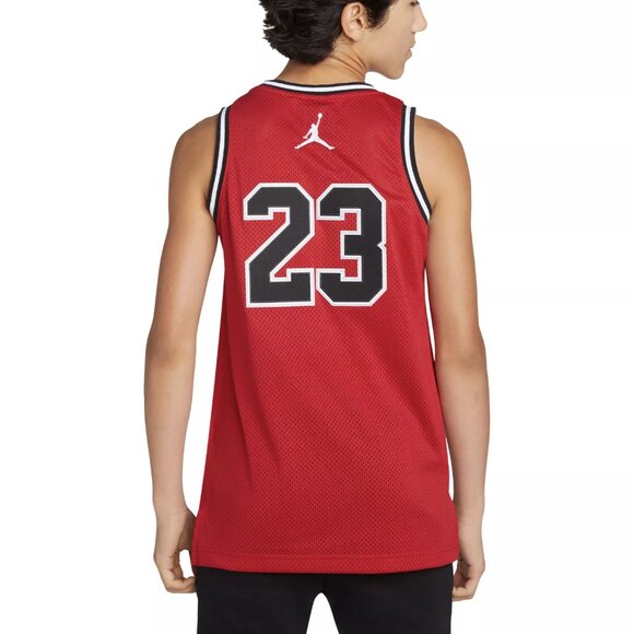 Jordan Big Boys 23 Jersey Sleeveless Jersey Tank Top (Black/Red, L) - Picture 2 of 3